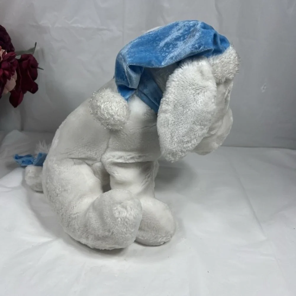 Disney Store Snowflake Pals Eeyore White Blue Scarf Hat 12